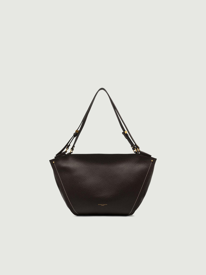 BORSA BLOOM IN PELLE TESTA MORO BS 11797 RNGDBL T.U. 2107 GIANNI CHIARINI 