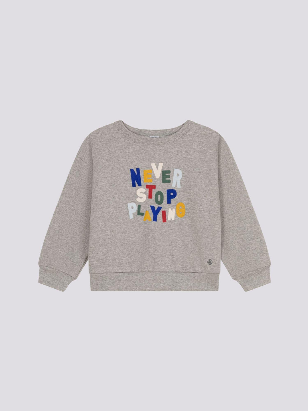 MAGLIA IN TESSUTO FELPATO GRIGIO BAMBINO A0A19 01 PETIT BATEAU 