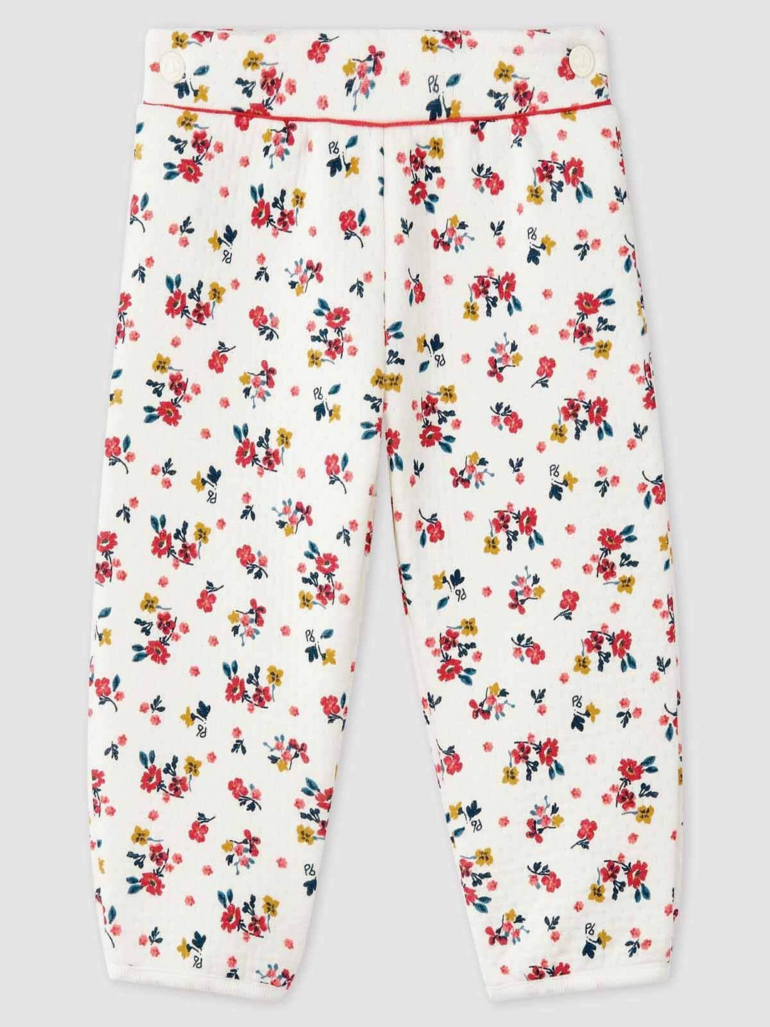 pantaloni in fantasia floreale in tubique 58236 01 PETIT BATEAU 