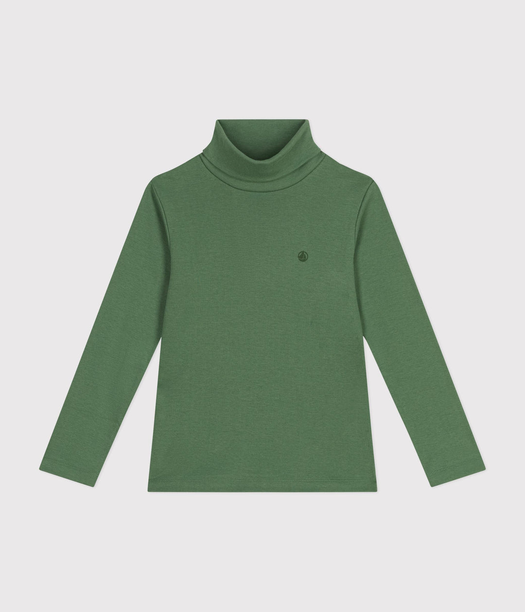 Dolcevita a collo alto verde in cotone unisex A0BJQ 66 PETIT BATEAU 