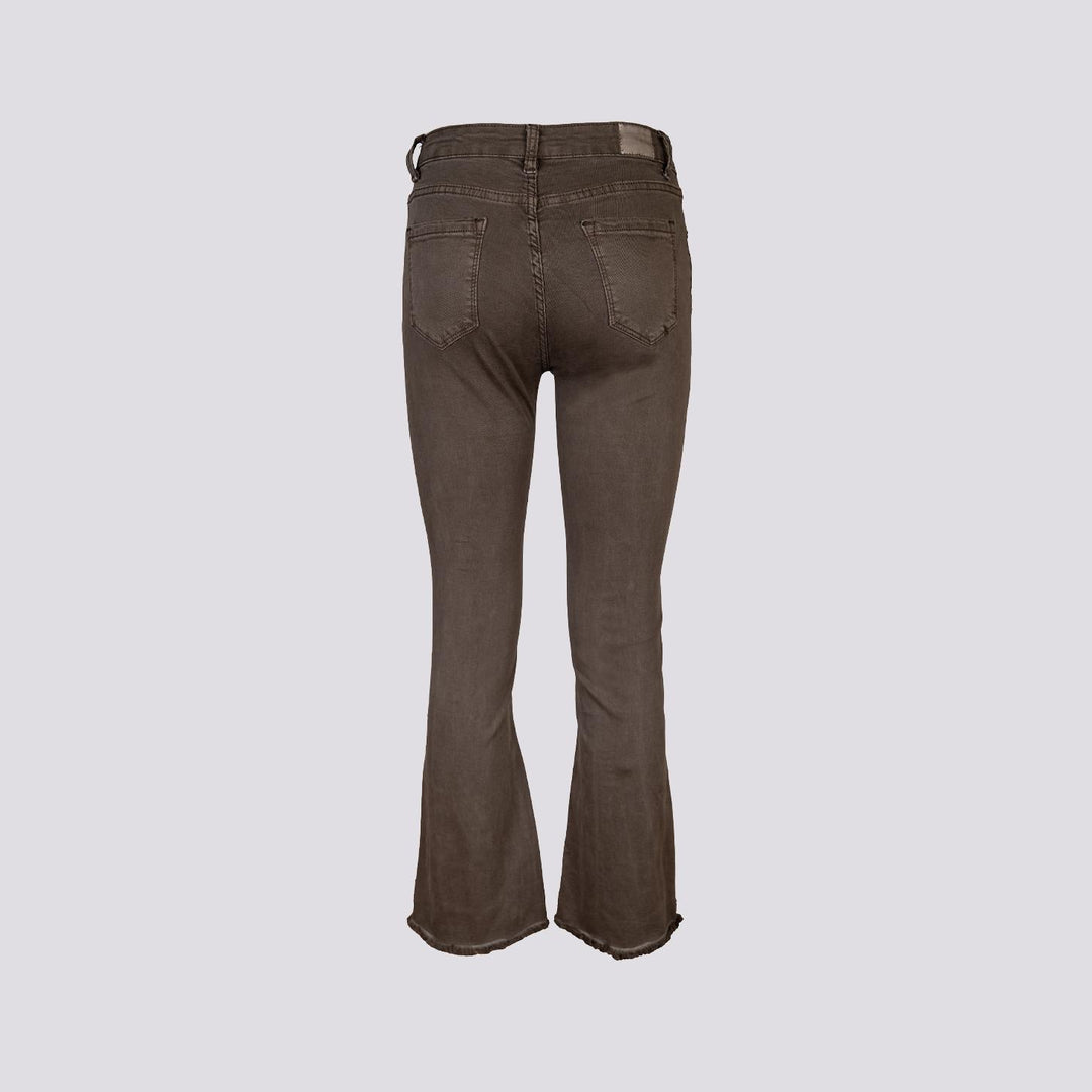 Pantalone cinque tasche sfrangiato marrone 6826/26/ FANGO ANDREA MORANDO 