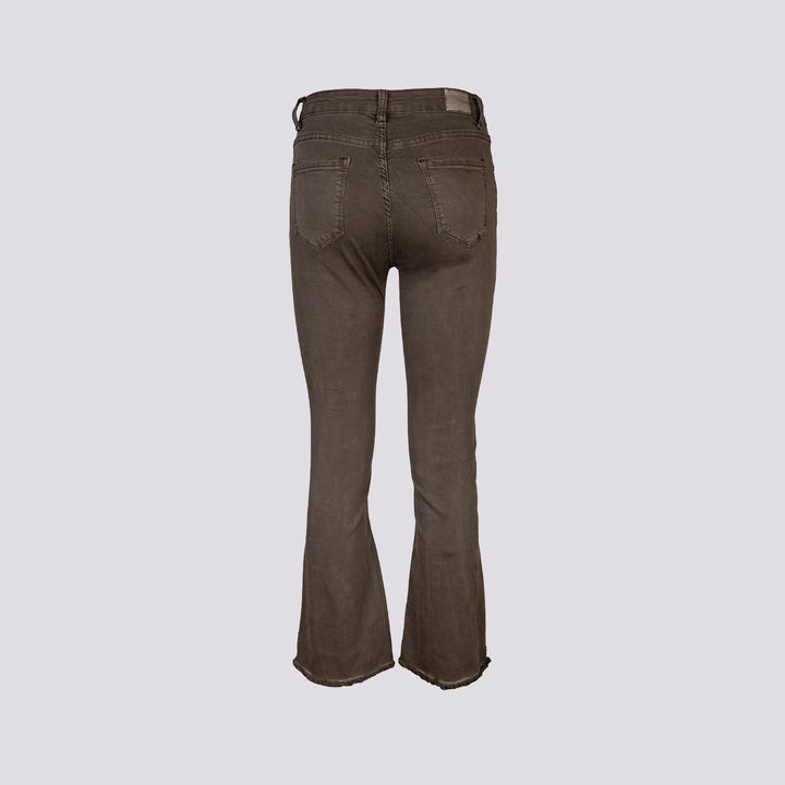 Pantalone cinque tasche sfrangiato marrone 6826/26/ FANGO ANDREA MORANDO 