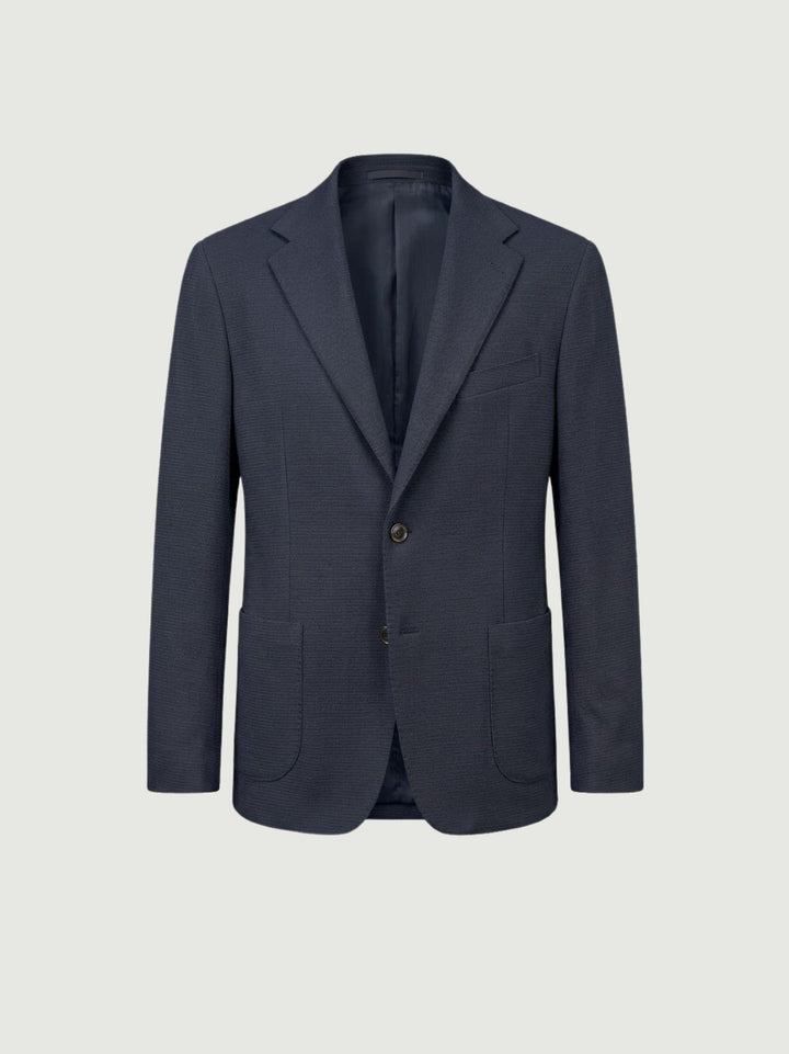 Blazer con microtrama bluette M0002PL012M 7000 ANDREA MORANDO 