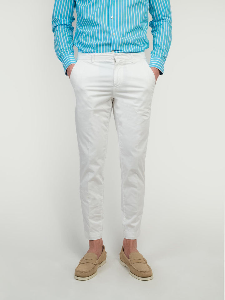 PANTALONE IN COTONE BIANCO
