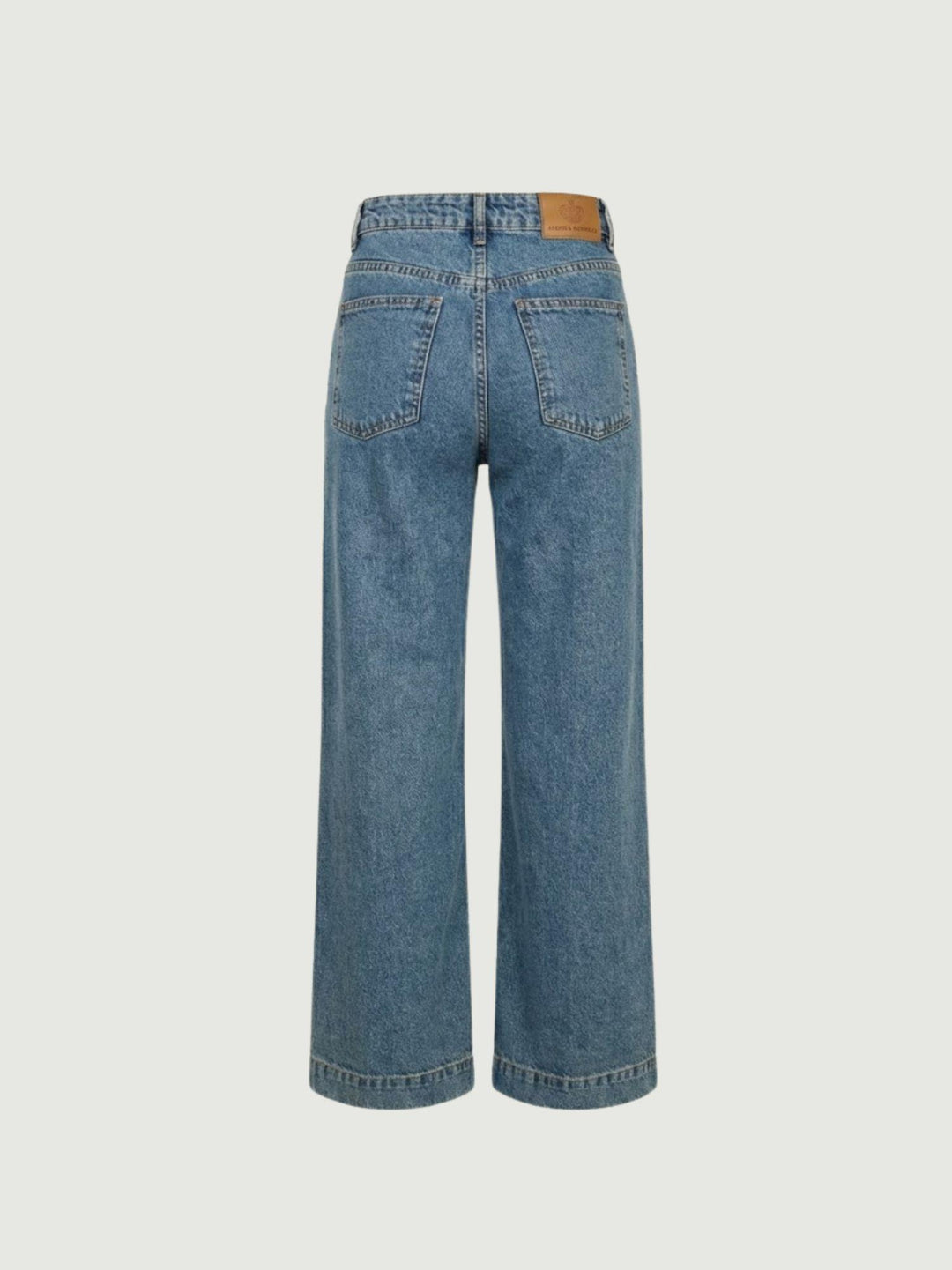 Pantalone a palazzo in denim medio sabbiato 80534-3KCEY SABBIATO ANDREA MORANDO 