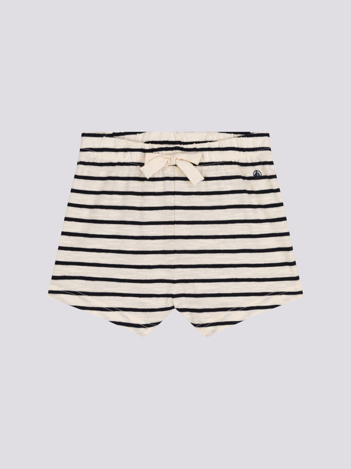 SHORTS BEBÈ IN JERSEY FIAMMATO TINTA UNITA A0A0B 01 PETIT BATEAU 