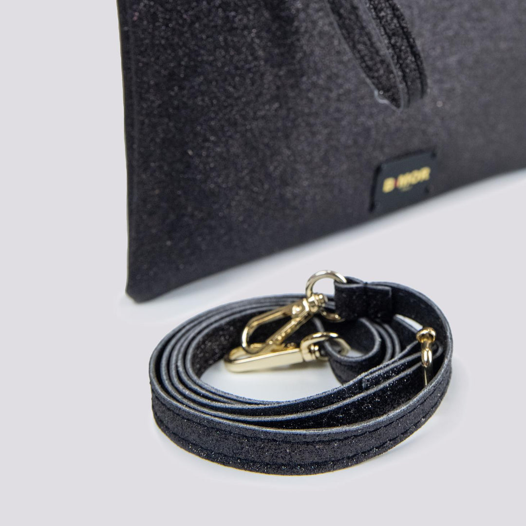 POCHETTE EASY GLITTER nero EASY - GLITTER NERO BIMOR 
