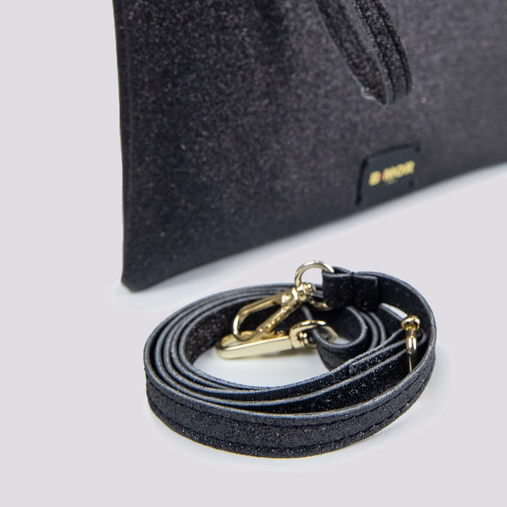 POCHETTE EASY GLITTER nero EASY - GLITTER NERO BIMOR 