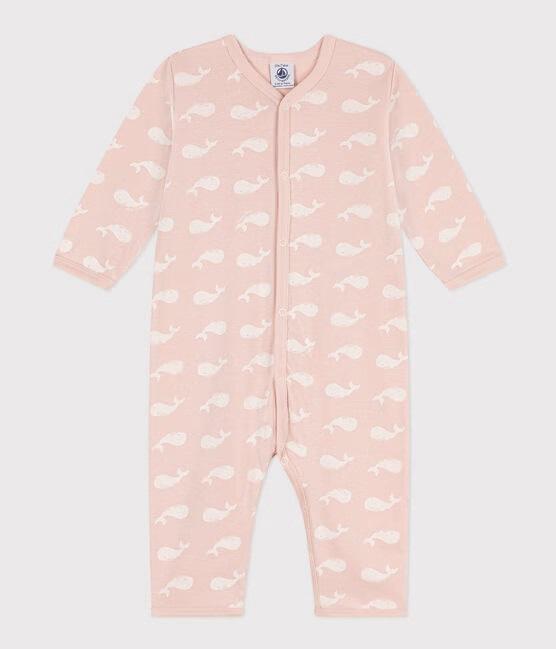 Tutina pigiama rosa con stampa balene A0BUN 05 PETIT BATEAU 