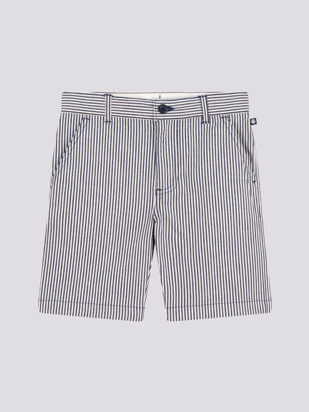 BERMUDA BAMBINO IN TELA DI COTONE A RIGHE A09NN 01 PETIT BATEAU 