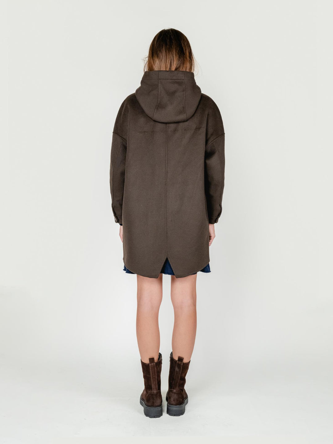 CAPPOTTO PARKA MICHELLE IN LANA TESTA MORO MICHELLE BROWN ANDREA MORANDO 