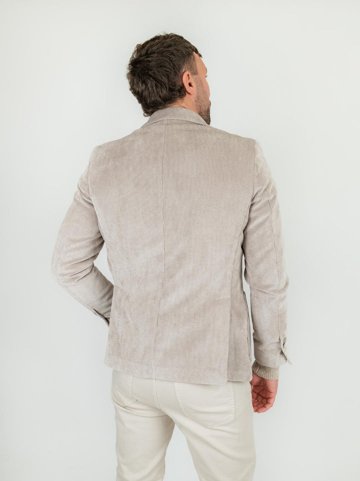 Blazer color sabbia in velluto a coste CR547 BEIGE ANDREA MORANDO 