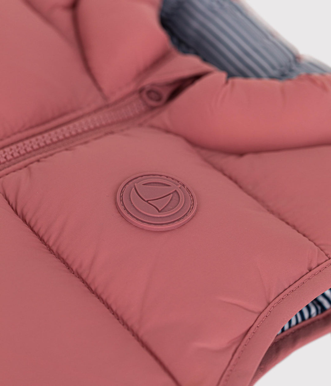 PIUMINO SENZA MANICHE ROSA TRAPUNTATO BEBÈ A0AOQ 02 PETIT BATEAU 