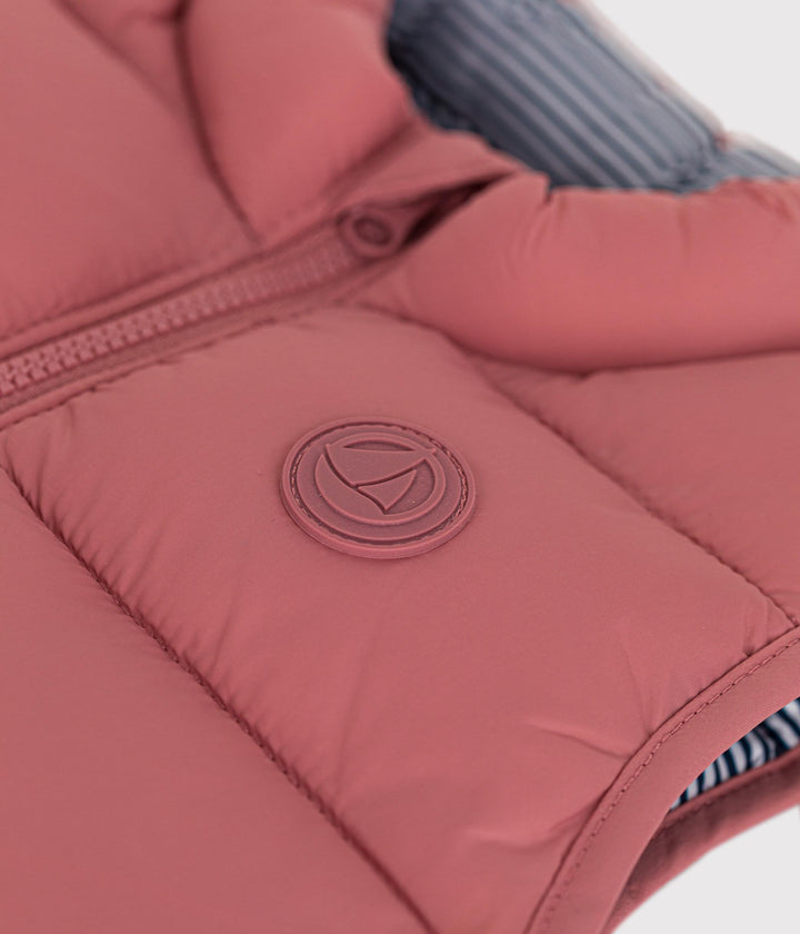PIUMINO SENZA MANICHE ROSA TRAPUNTATO BEBÈ A0AOQ 02 PETIT BATEAU 