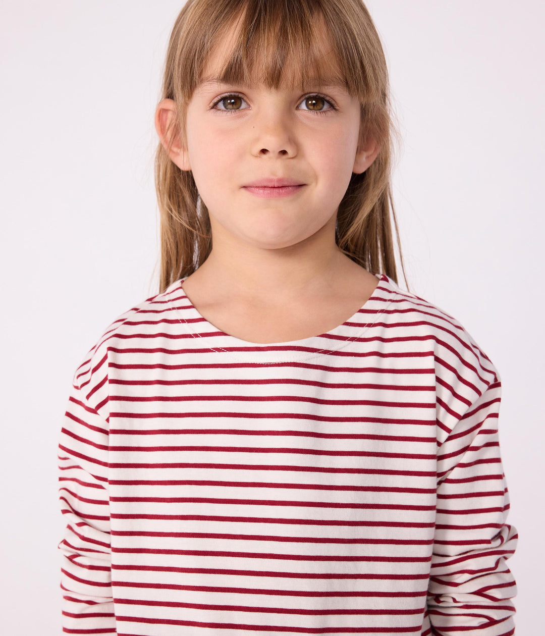 Marinière in cotone bambina A0E1E 01 PETIT BATEAU 