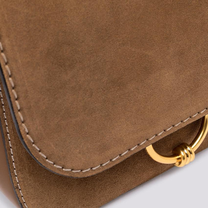 BORSA tracolla Meg In suede marrone BS 9015 CM-PLMCP 099 GIANNI CHIARINI 