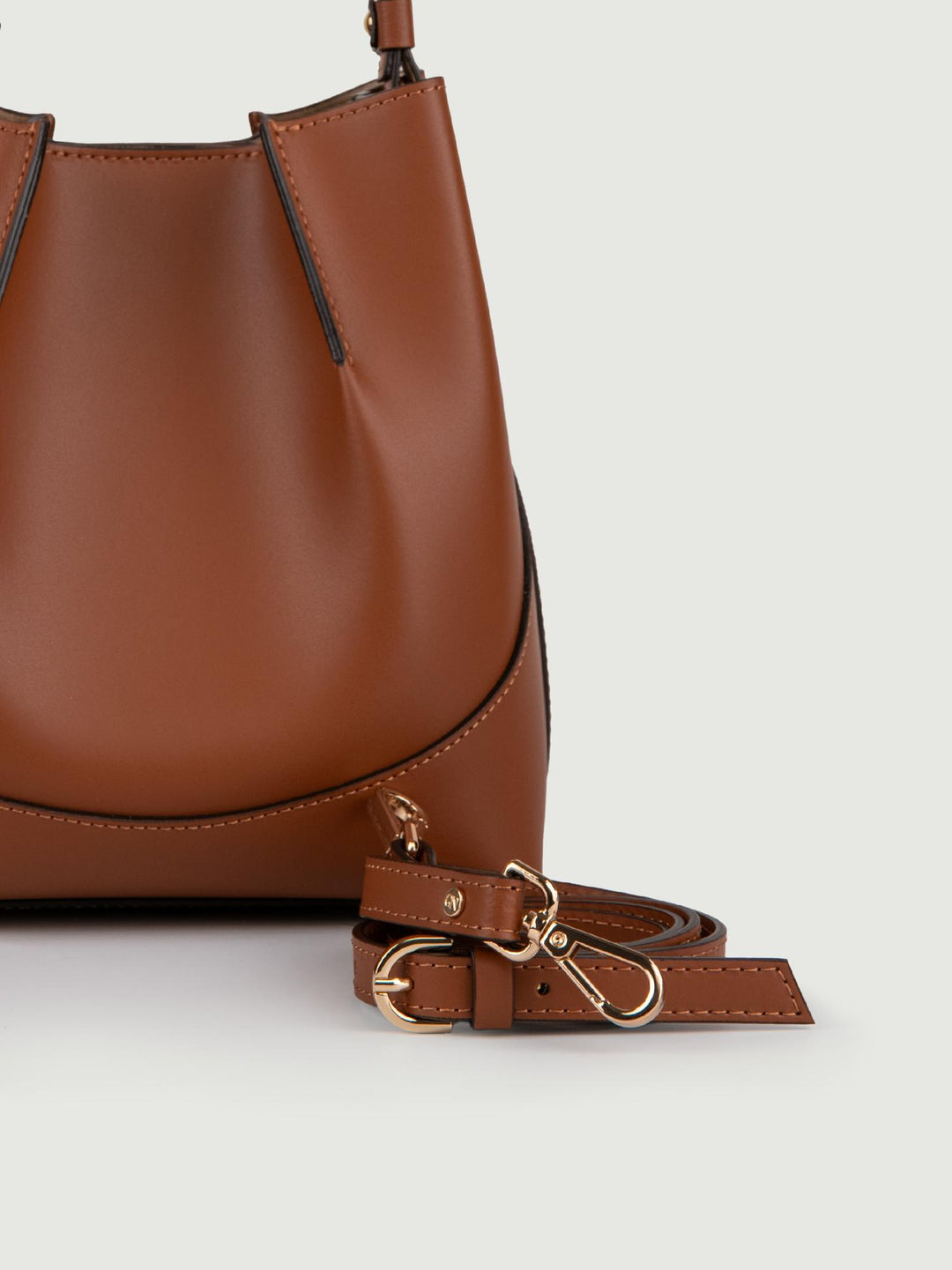 MINI SECCHIELLO IN PELLE MARRONE 389 CUOIO GIANNI NOTARO 