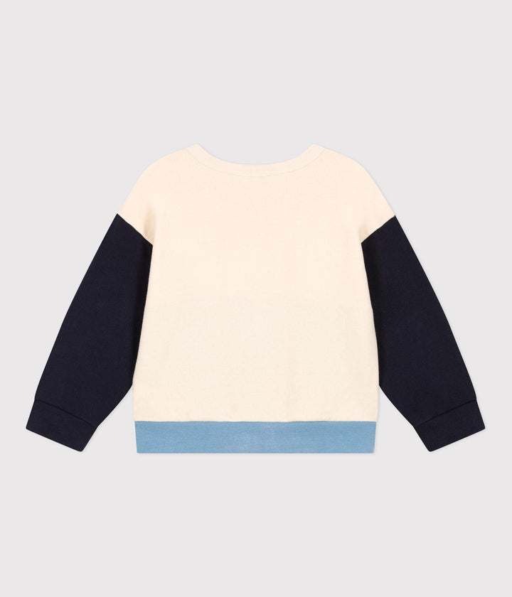 FELPA IN MOLLETON COLOR BLOCK BAMBINO A083K 01 PETIT BATEAU 