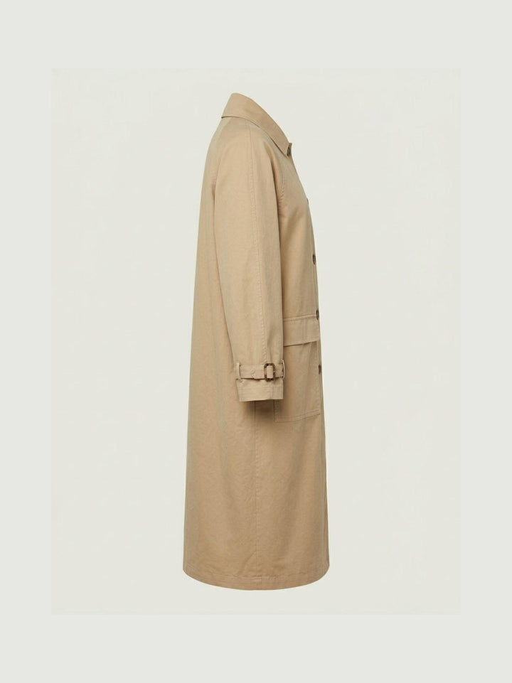 Trench lungo in cotone beige 9636 BEIGE ANDREA MORANDO 