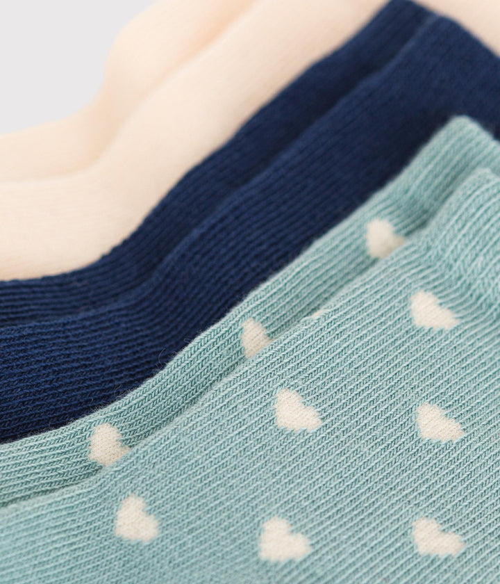 Confezione da 3 paia di calzini a coste in cotone A0B7H 02 PETIT BATEAU 