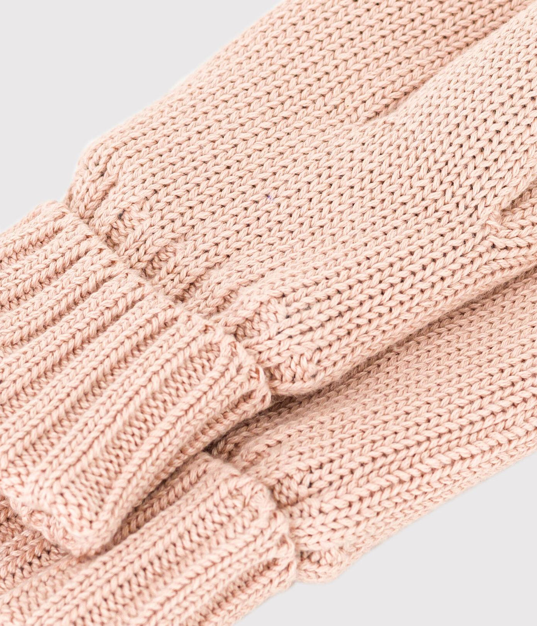 MUFFOLE IN MAGLIA CON FODERA IN PILE ROSA A08CY 02 PETIT BATEAU 