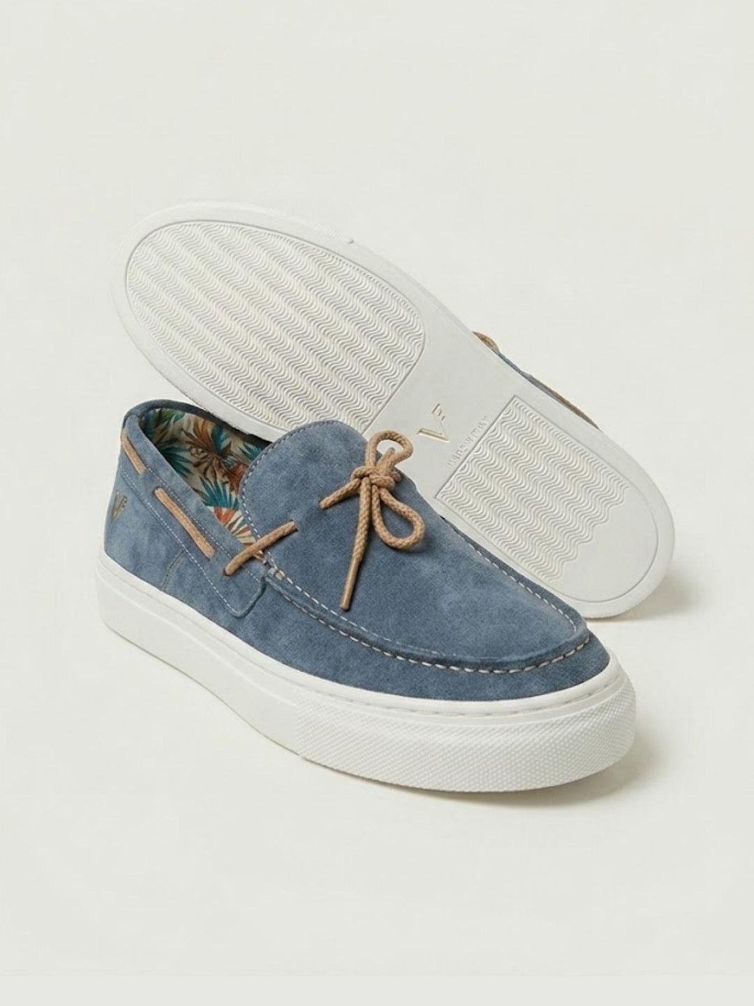 Mocassino da barca in pelle scamosciata jeans MOBRC JE V2 