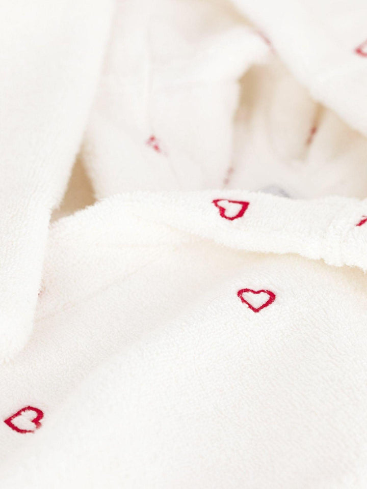 Accappatoio con cuori ricamati A0DS4 01 PETIT BATEAU 