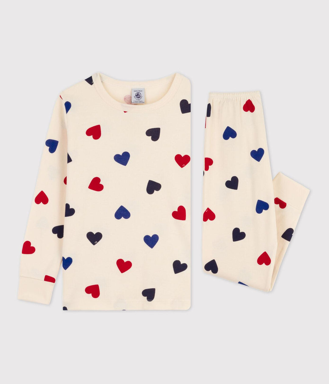 PIGIAMA DI COTONE PER BIMBO/BIMBA A095P 01 PETIT BATEAU 