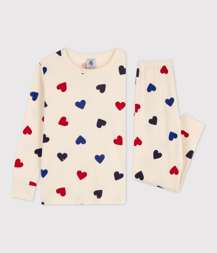 PIGIAMA DI COTONE PER BIMBO/BIMBA A095P 01 PETIT BATEAU 