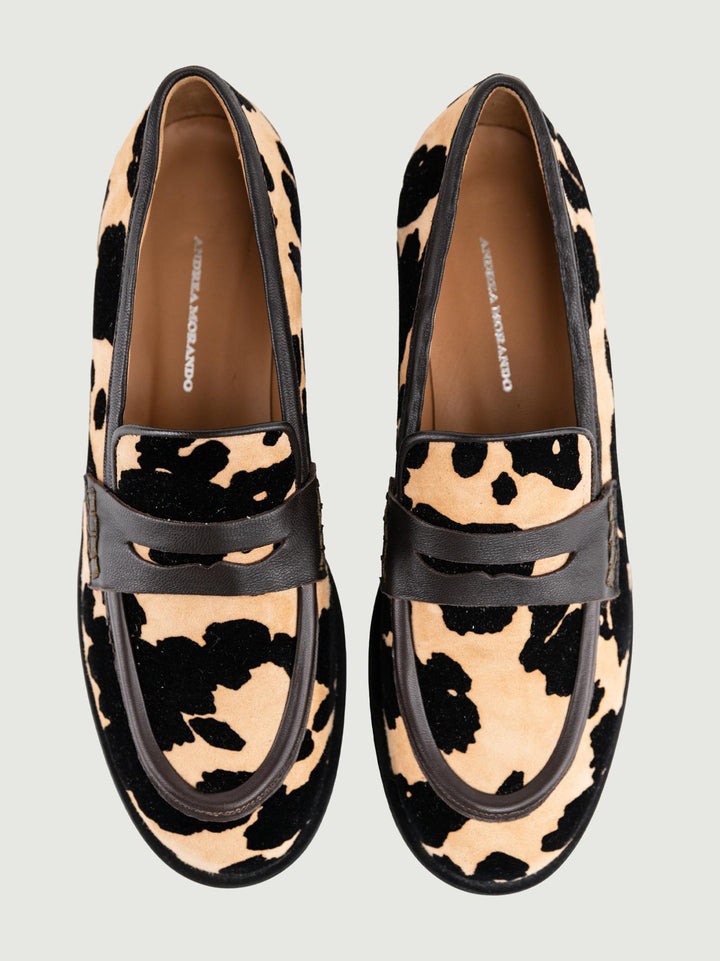 MOCASSINO PENNY COW PRINT P1202 T MORO ANDREA MORANDO 