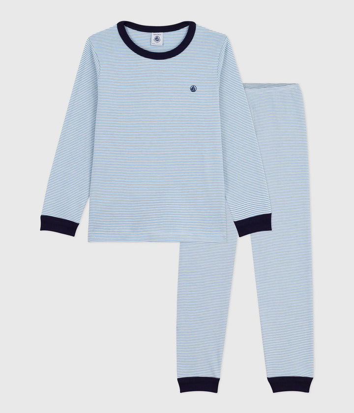 Pigiama in cotone a righe bambino A0E9L 02 PETIT BATEAU 