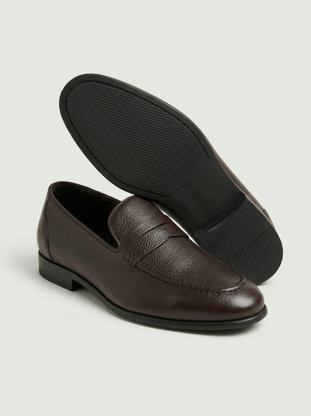 Mocassino penny in pelle martellata testa di moro 2023 74 SAXONE 