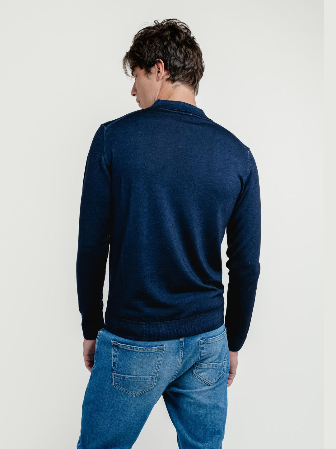 POLO DERBY IN LANA MERINO BLU NAVY 0009 24 FIESOLI DANIELE 