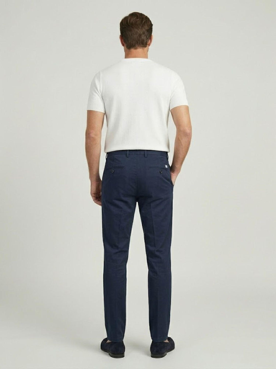 Pantalone chino con pences in cotone navy T623THI 892 NOLAB 