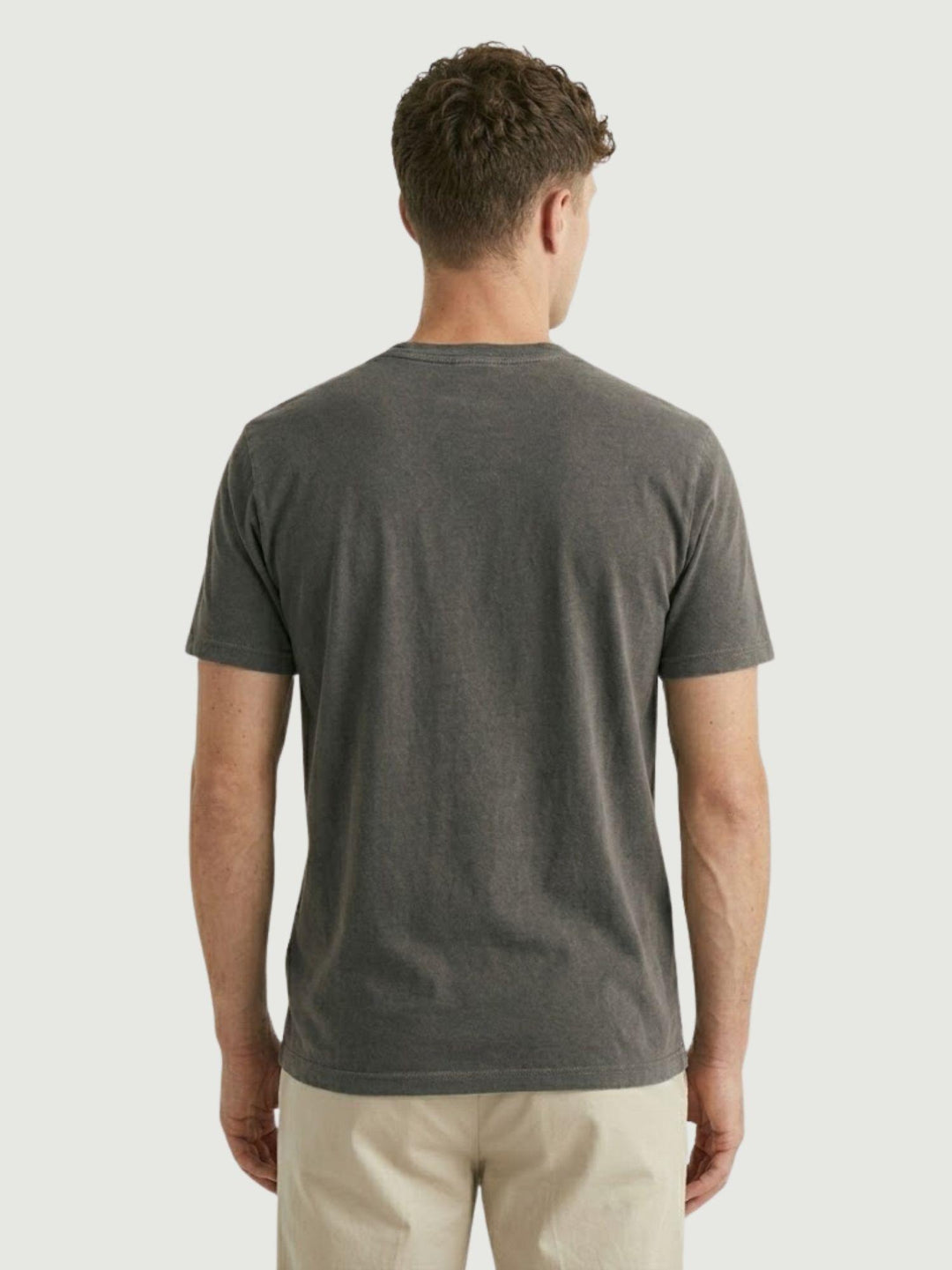 T-shirt in jersey di cotone taupe 5960426 673 ANDREA MORANDO 