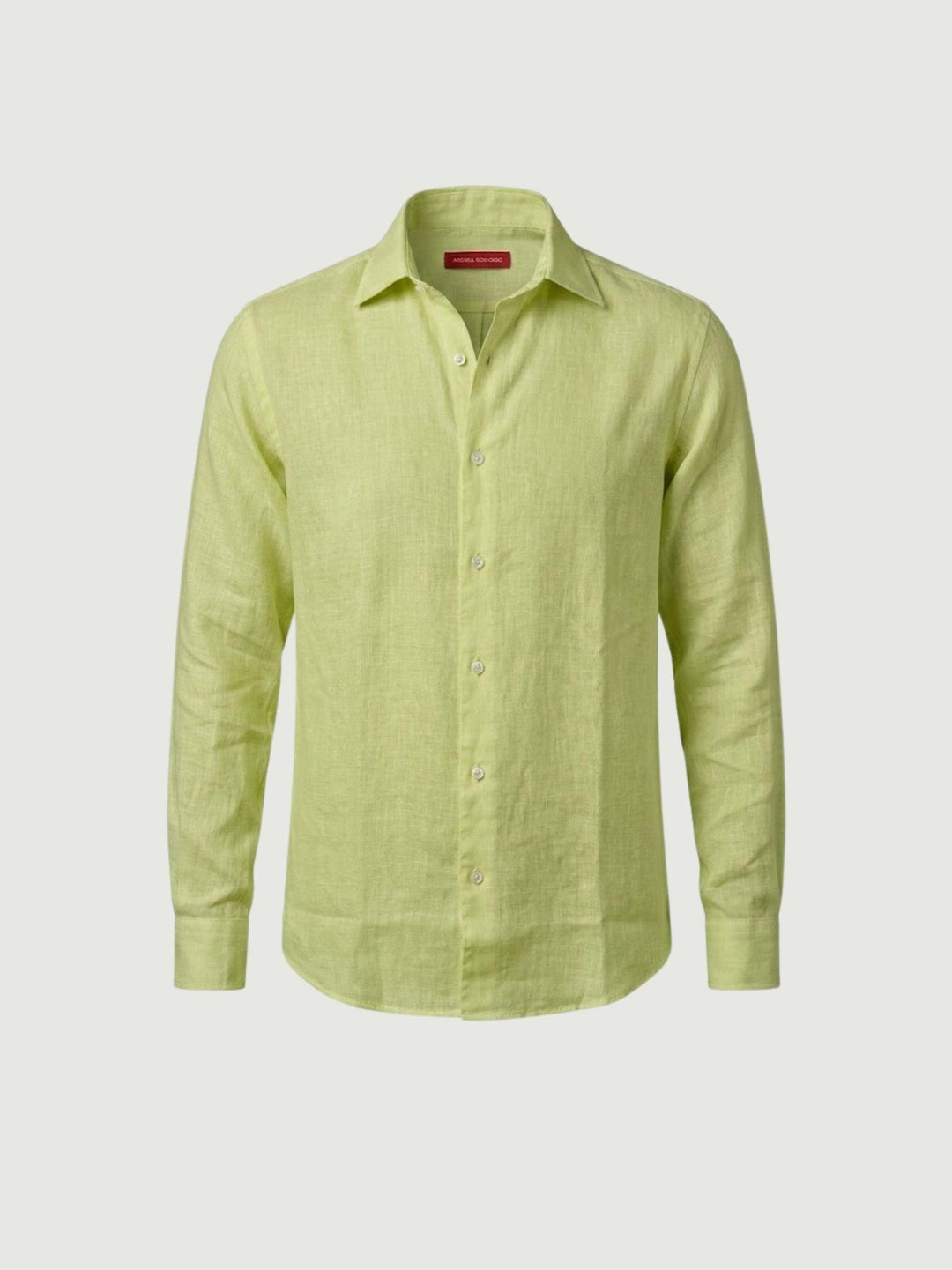 camicia in lino verde lime 9432900 407 ANDREA MORANDO 