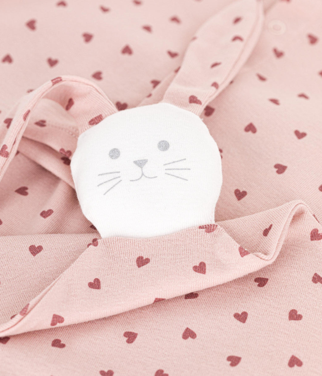 Set rosa con doudou stampa cuori A0BO5 01 PETIT BATEAU 