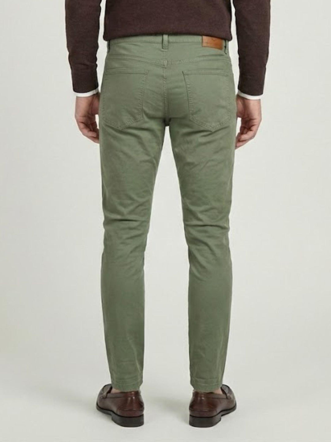 Pantalone cinque tasche in cotone salvia 7607GB SALVIA ANDREA MORANDO 