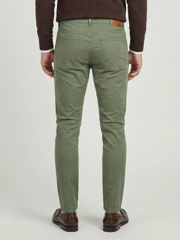 Pantalone cinque tasche in cotone salvia 7607GB SALVIA ANDREA MORANDO 