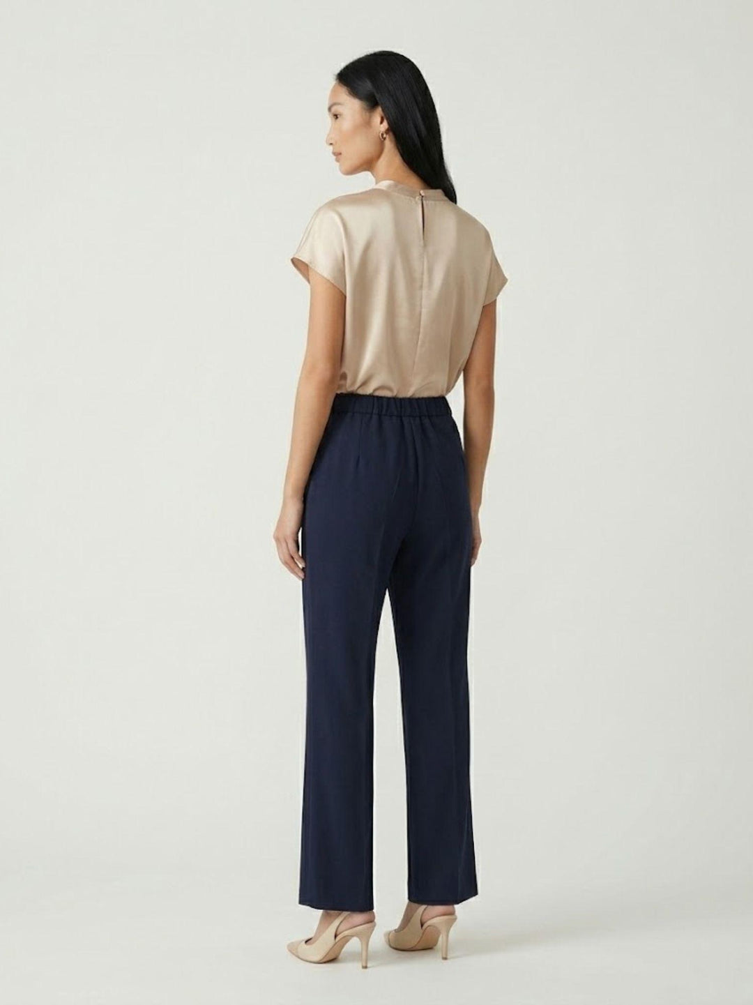Pantalone con pinces navy 4565 847 ANDREA MORANDO 