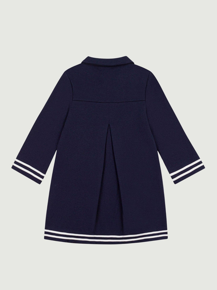 Vestito blu svasato in cotone A0EZR 01 PETIT BATEAU 