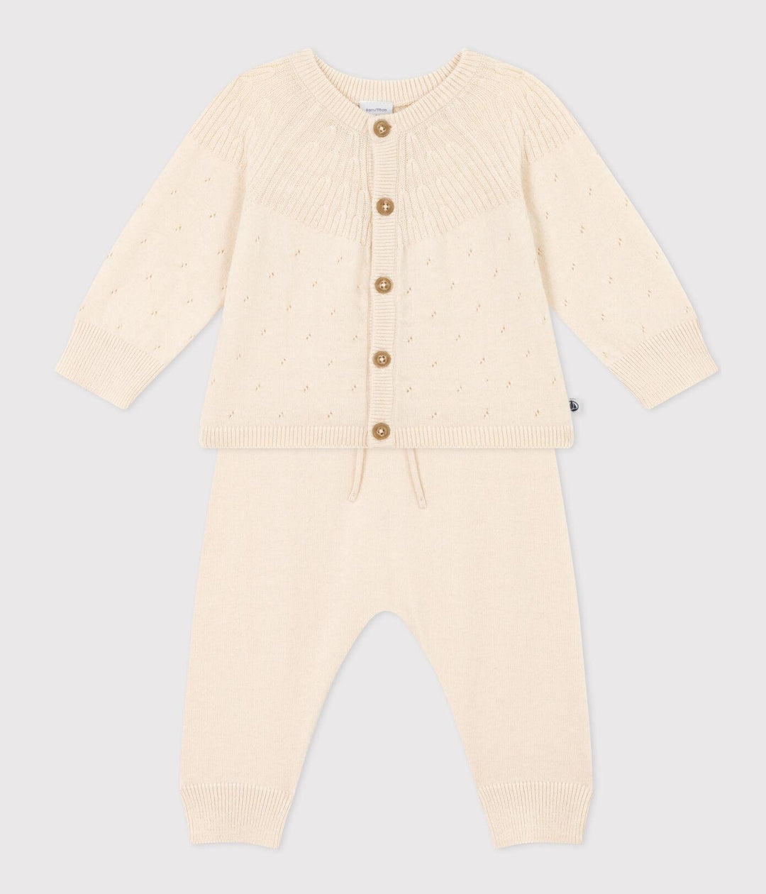COMPLETO PER BEBÈ IN TRICOT DI LANA E COTONE A082Z 01 PETIT BATEAU 