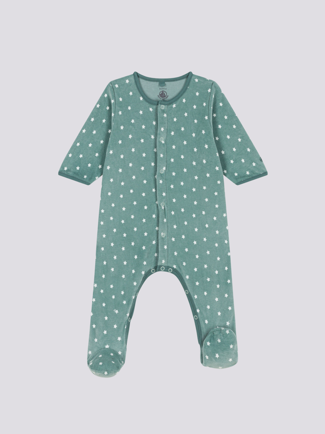 PIGIAMA BEBÈ IN CINIGLIA A STELLE A087R 01 PETIT BATEAU 