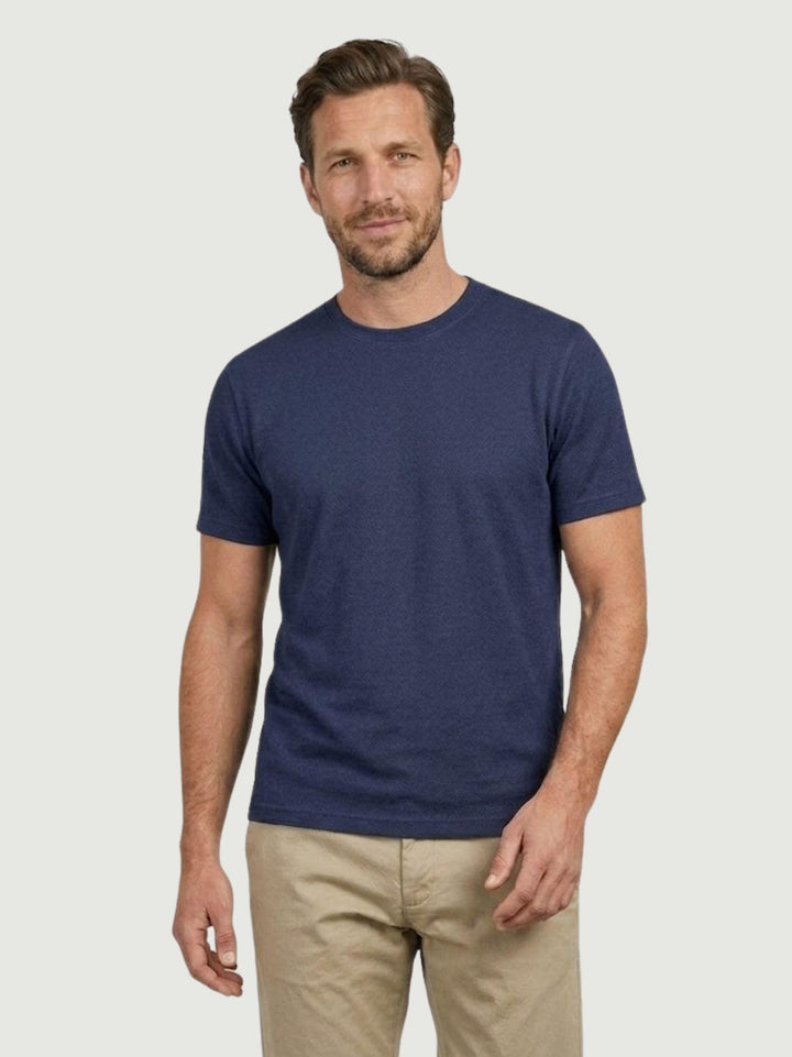T-shirt piquet in cotone blu cobalto 5800426 208 ANDREA MORANDO 
