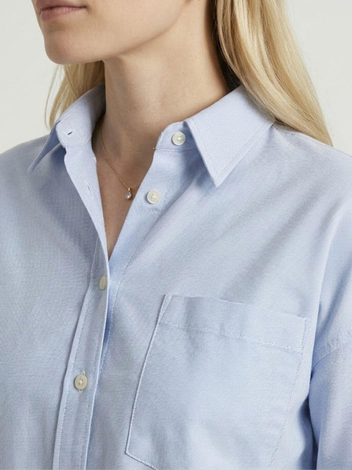 Camicia in cotone celeste GINEVRA AZZURRA ANDREA MORANDO 
