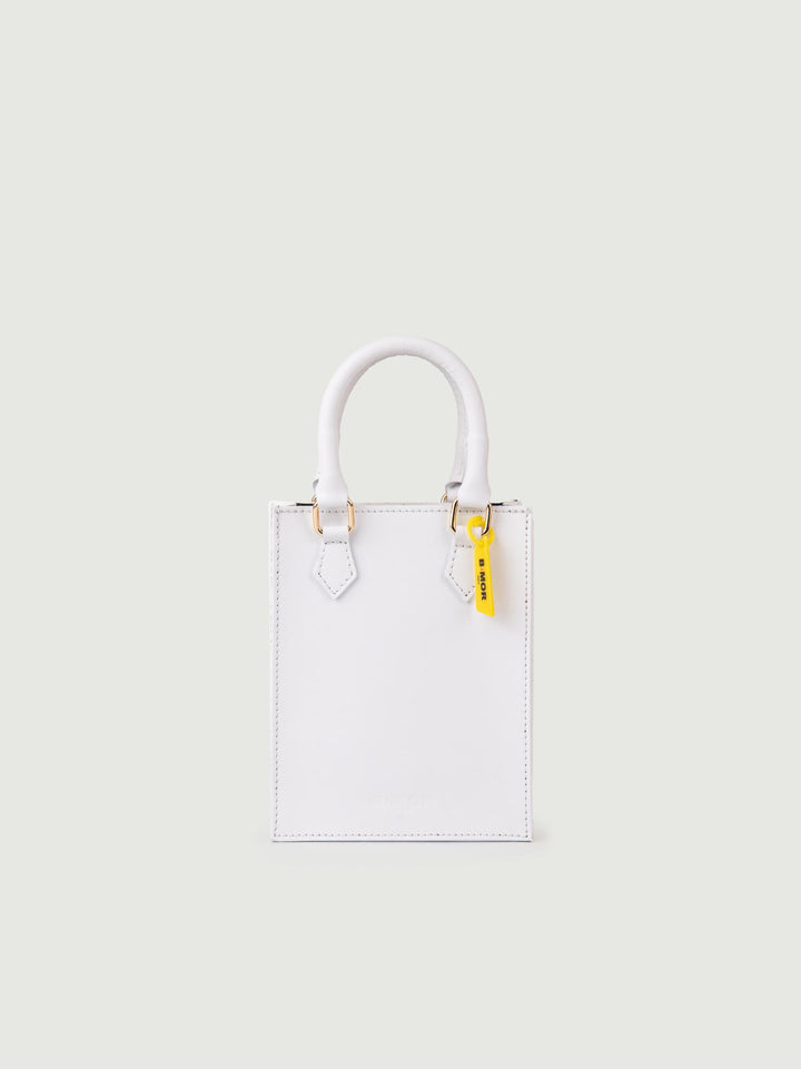 BORSA IN PELLE BIANCA BABY BABY BIANCO BIMOR 