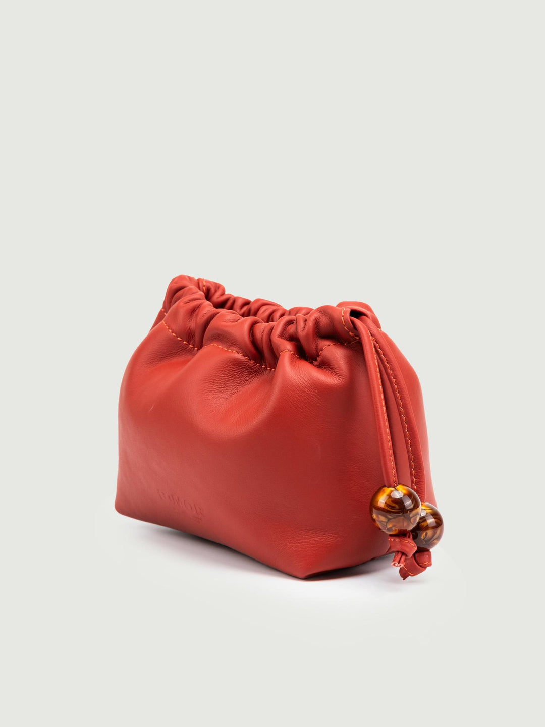 POCHETTE BON BON IN PELLE ARANCIONE BONBON MATTONE BIMOR 