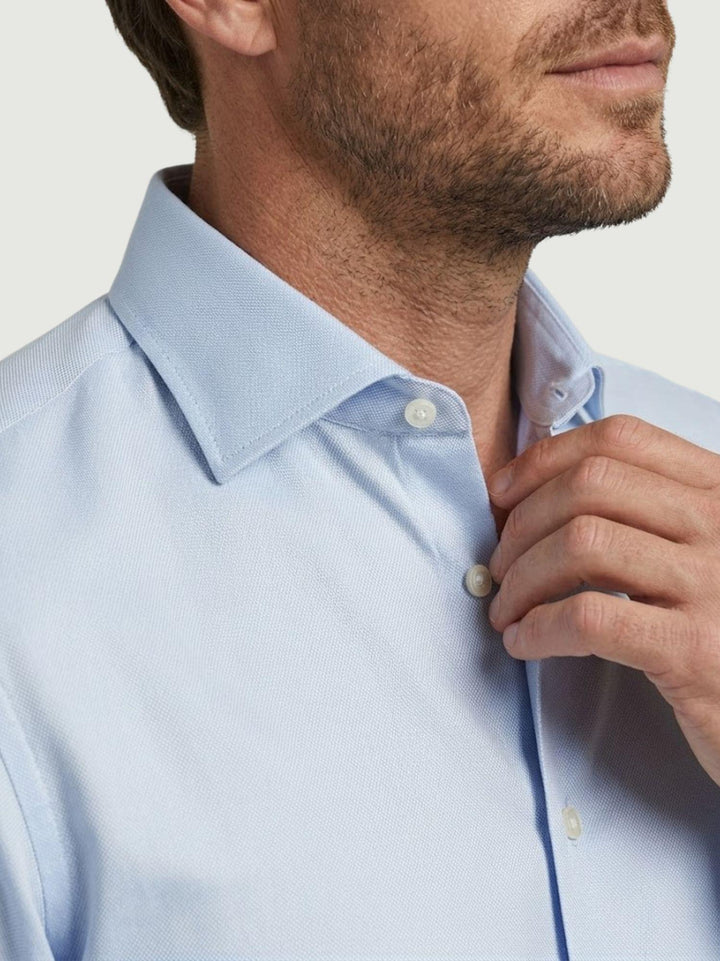 Camicia collo francese in cotone azzurra regular ASSISI ROYAL/REG 5710-1 ANDREA MORANDO 