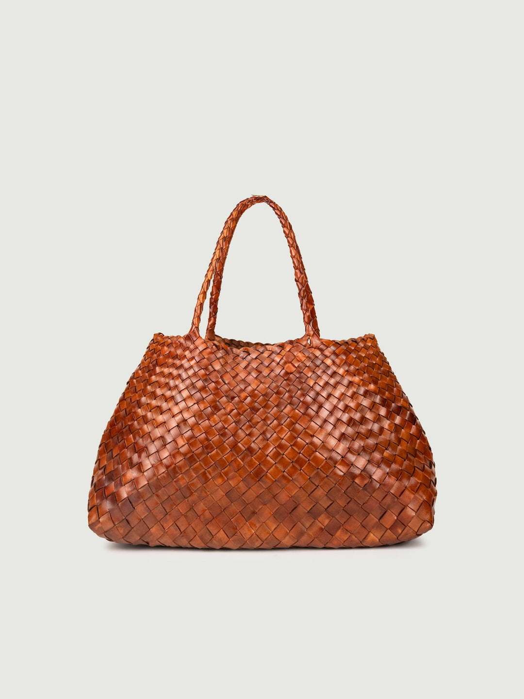 BORSA SHOPPER IN PELLE INTRECCIATA CUOIO FAVIGNANA 05 JACK LEATHER 