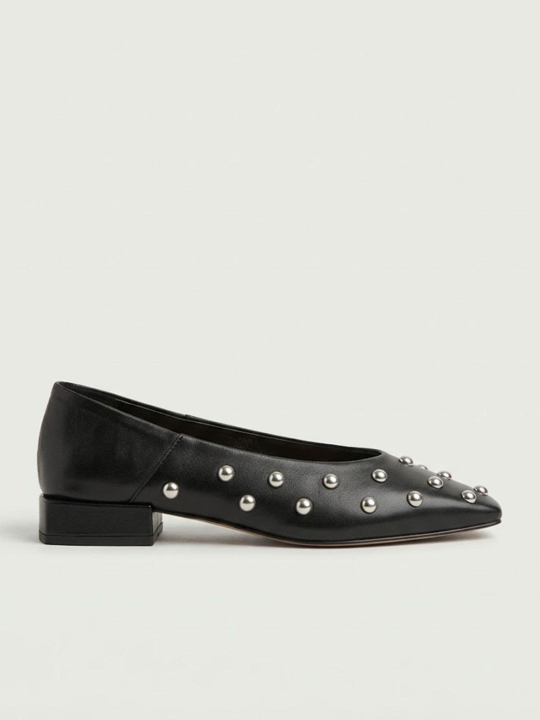 Ballerina borchiata in pelle nappa nera DARIA93G NERO ANDREA MORANDO 